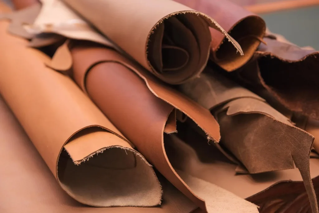 array of leather fabric samples in different shade 2025 02 08 19 27 45 utc